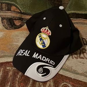 REAL MADRID Futbol Soccer Club Adult Cap Embroidered Adjustable 100% Cotton NEW